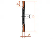 Размеры дисковой жгутовой щетки Lessmann