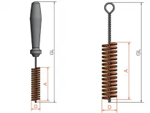 Размеры щетки для внутренней очистки Lessmann